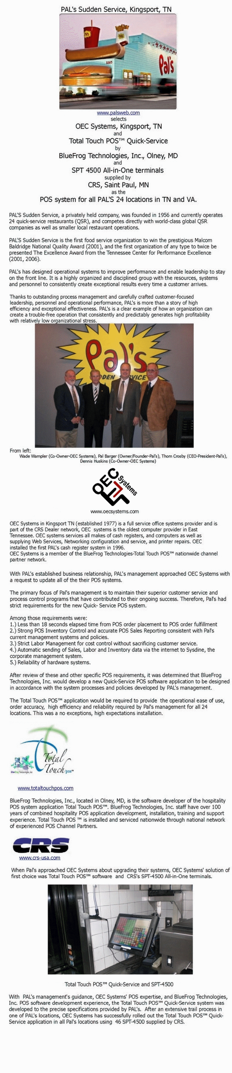 Pals News Release